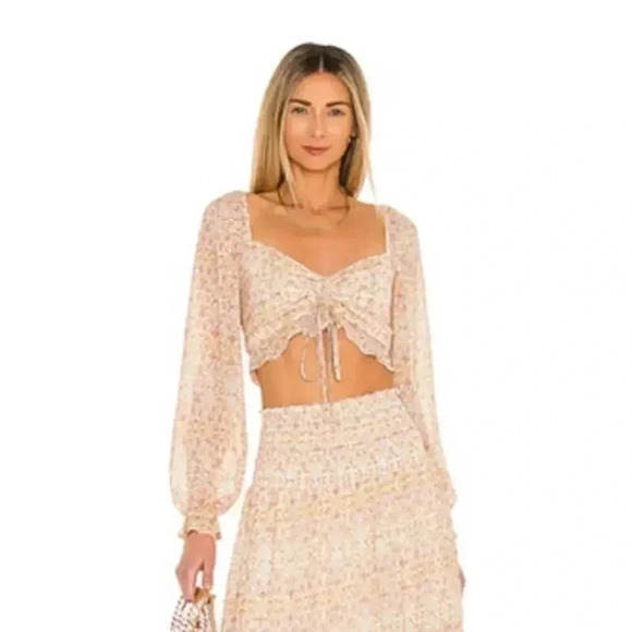 Revolve Show Me Your Mumu Rivington Crop Top in Stevie's Paisley, M - Picture 2 of 10